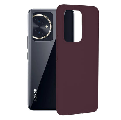 Husa de protectie Techsuit Soft Edge Silicone compatibila cu Honor 100, acoperire spate, visiniu