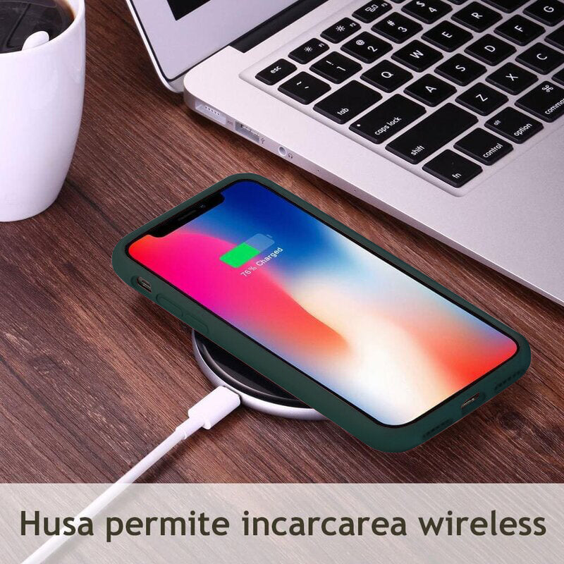 Husa de protectie Techsuit Soft Edge Silicone compatibila cu Honor 100, acoperire spate, verde inchis