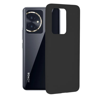 Husa de protectie Techsuit Soft Edge Silicone compatibila cu Honor 100, acoperire spate, negru