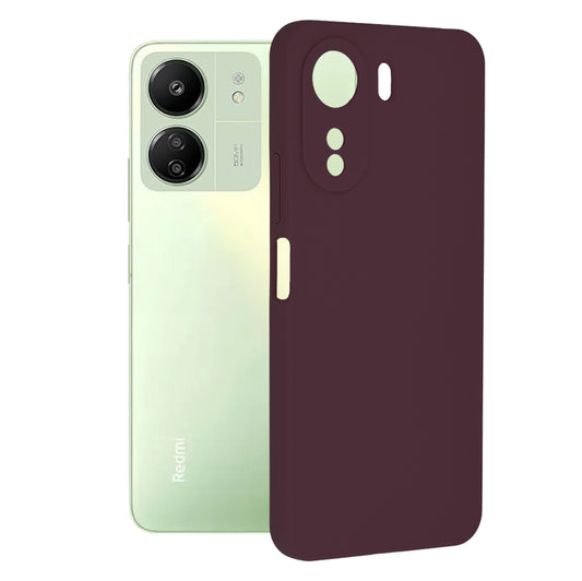 Husa de protectie Techsuit Soft Edge Silicone compatibila cu Xiaomi Redmi 13C 4G, acoperire spate, visiniu
