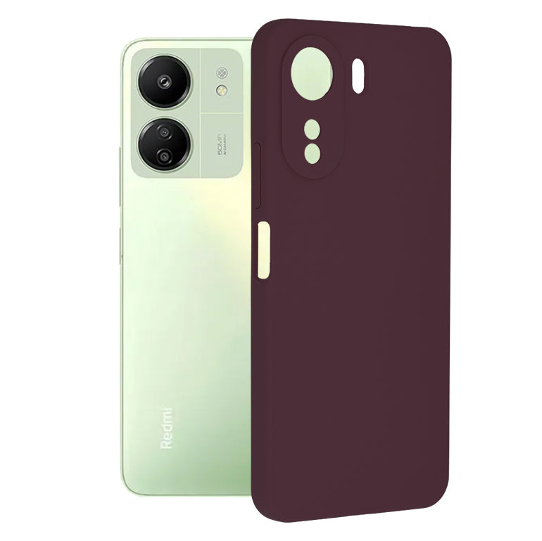 Husa de protectie Techsuit Soft Edge Silicone compatibila cu Xiaomi Redmi Poco C65, acoperire spate, visiniu