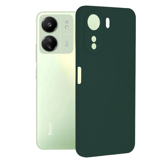 Husa de protectie Techsuit Soft Edge Silicone compatibila cu Xiaomi Redmi 13C 4G, acoperire spate, verde inchis