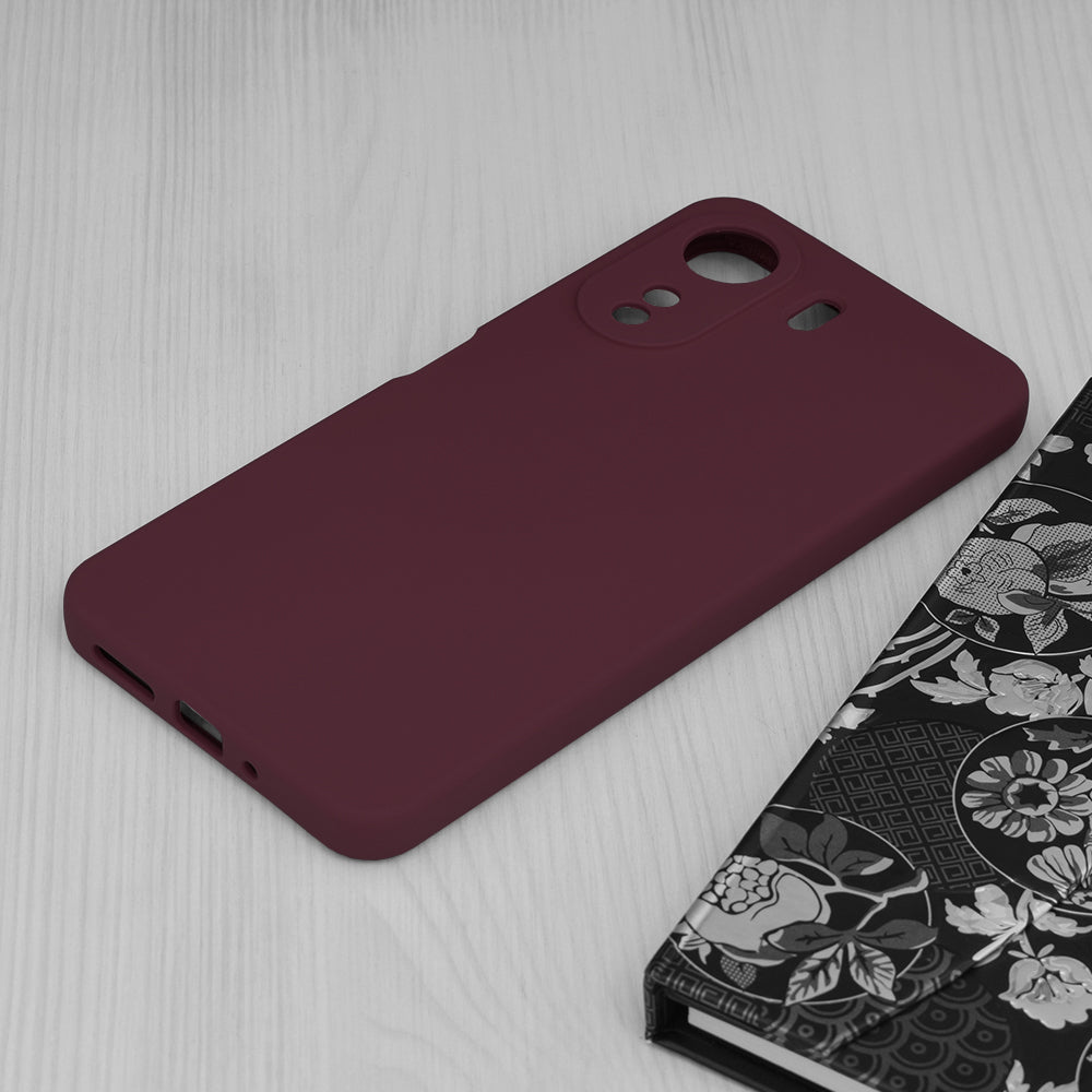 Husa de protectie Techsuit Soft Edge Silicone compatibila cu Xiaomi Redmi Poco C65, acoperire spate, visiniu