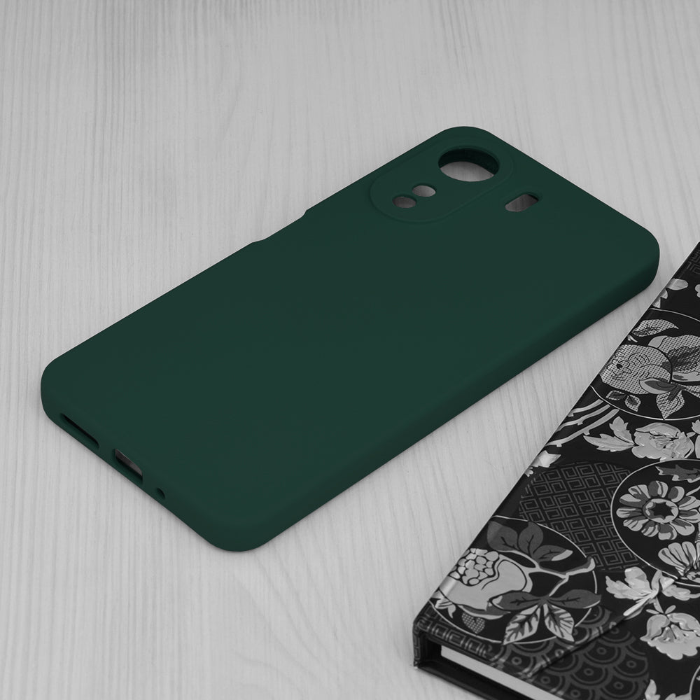 Husa de protectie Techsuit Soft Edge Silicone compatibila cu Xiaomi Redmi 13C 4G, acoperire spate, verde inchis
