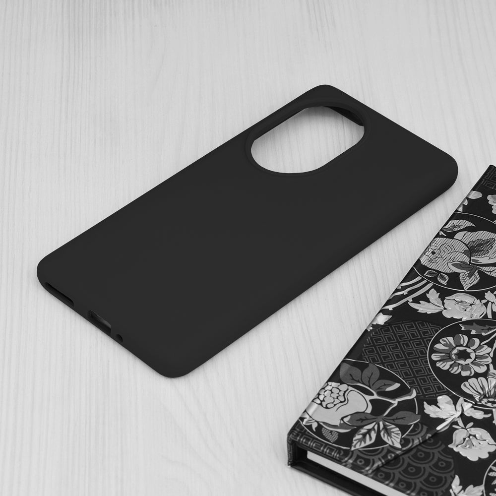 Husa de protectie Techsuit Soft Edge Silicone compatibila cu Honor 100 Pro, acoperire spate, negru