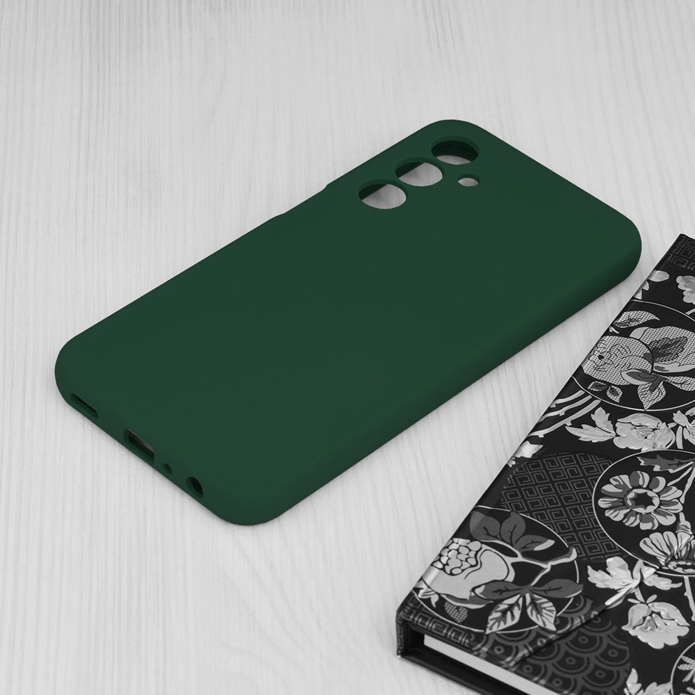 Husa de protectie Techsuit Soft Edge Silicone compatibila cu Samsung Galaxy A25 5G, acoperire spate, verde inchis