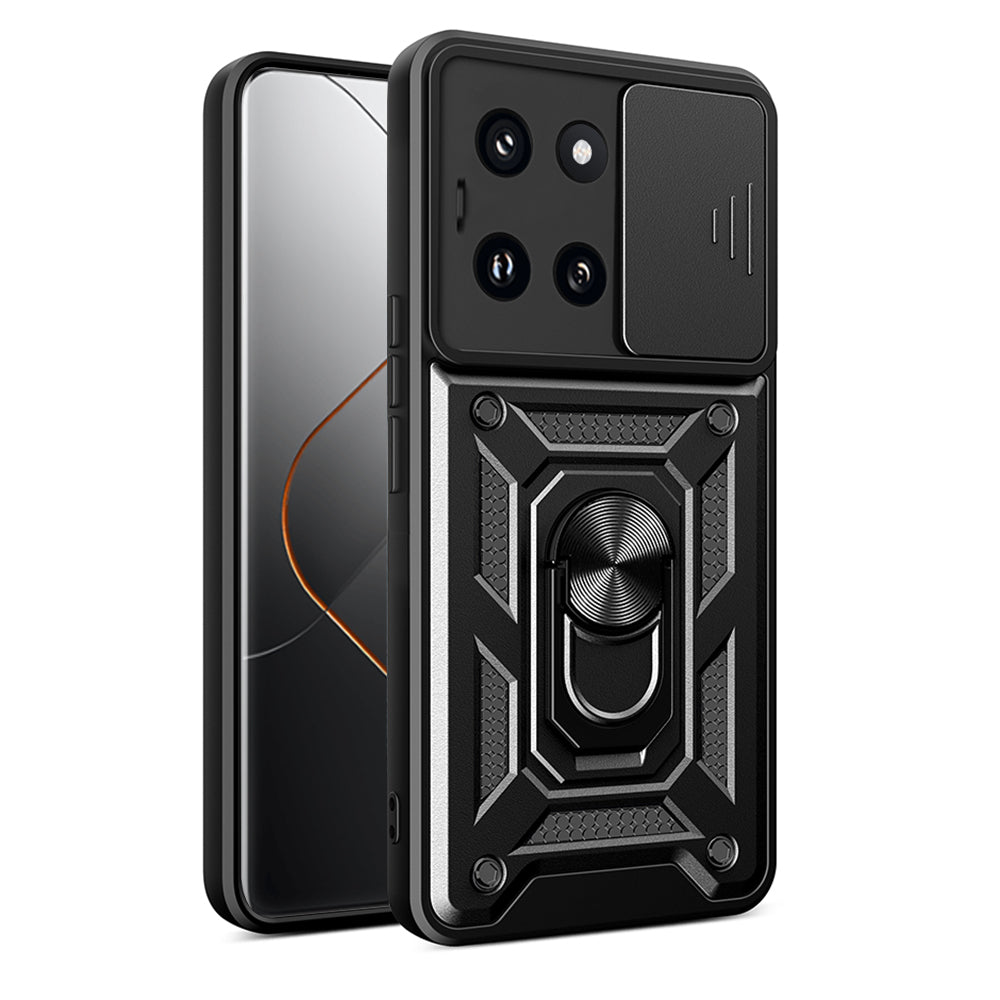 Husa de protectie Techsuit CamShield Series compatibila cu Xiaomi 14 Pro, acoperire spate, negru