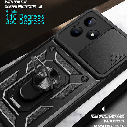 Husa de protectie Techsuit CamShield Series compatibila cu Xiaomi 14, acoperire spate, negru