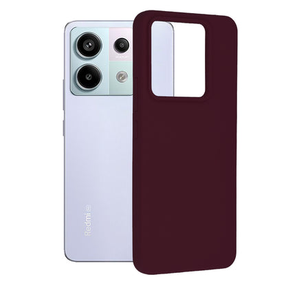 Husa de protectie Techsuit Soft Edge Silicone compatibila cu Xiaomi Redmi Poco X6, acoperire spate, visiniu