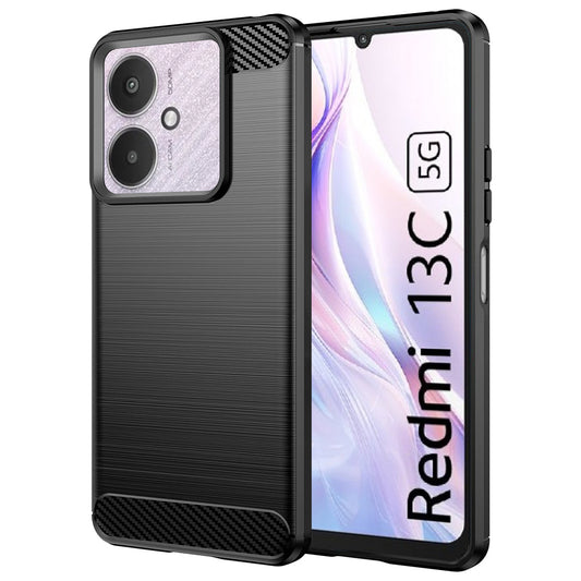 Husa de protectie Techsuit Carbon Siliconecompatibila cu Xiaomi Redmi Poco M6 , acoperire spate, negru