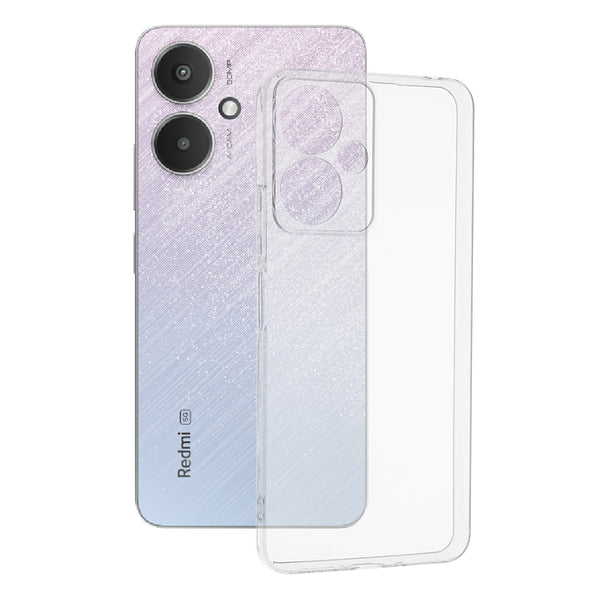 Husa de protectie Techsuit Clear Silicone compatibila cu Xiaomi Redmi 13C 5G, acoperire spate, transparent