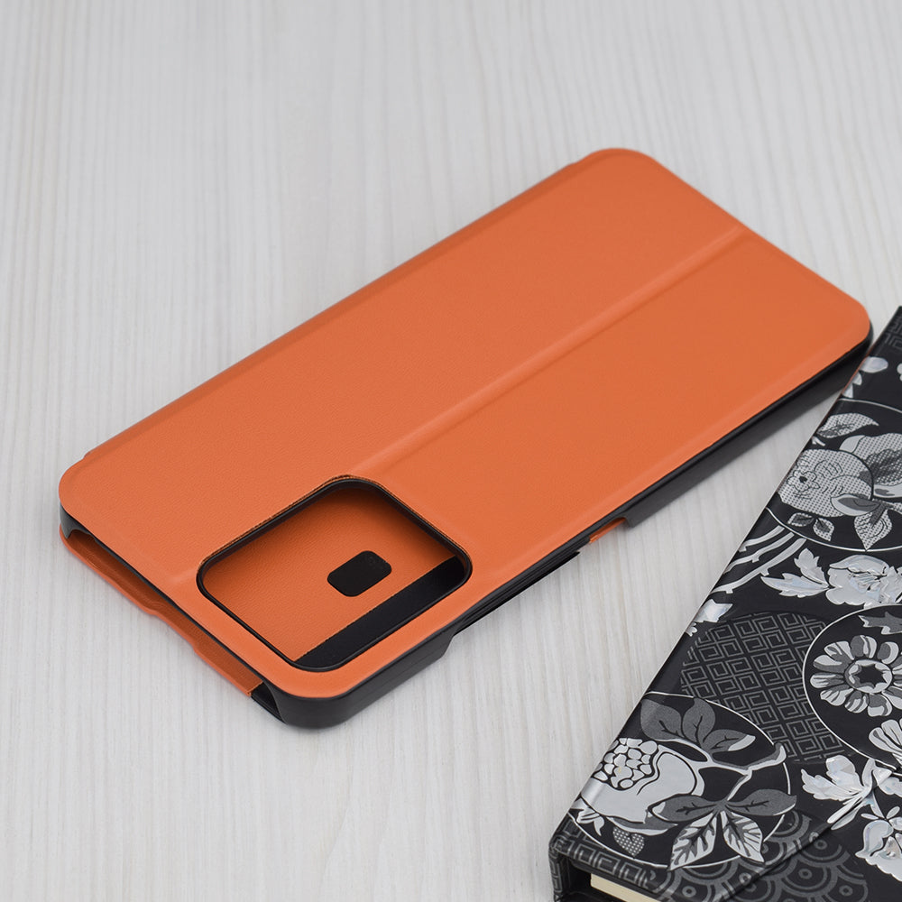 Husa de protectie Techsuit eFold Series compatibila cu Xiaomi Redmi 13C 4G, acoperire spate, oranj