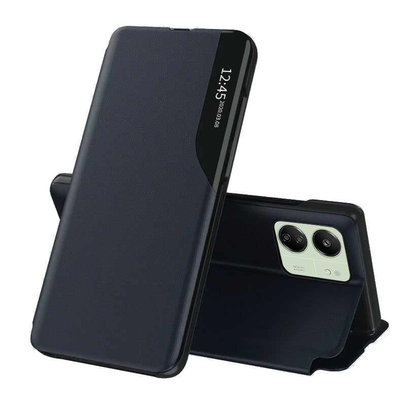 Husa de protectie Techsuit eFold Series compatibila cu Xiaomi Redmi Poco C65, acoperire spate, albastru