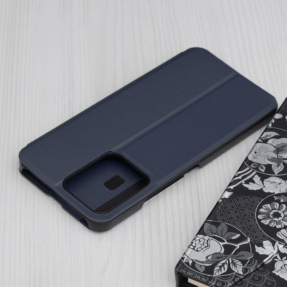 Husa de protectie Techsuit eFold Series compatibila cu Xiaomi Redmi 13C 5G, acoperire spate, albastru