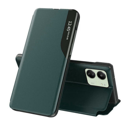 Husa de protectie Techsuit eFold Series compatibila cu Xiaomi Redmi Poco C65, acoperire spate, verde inchis