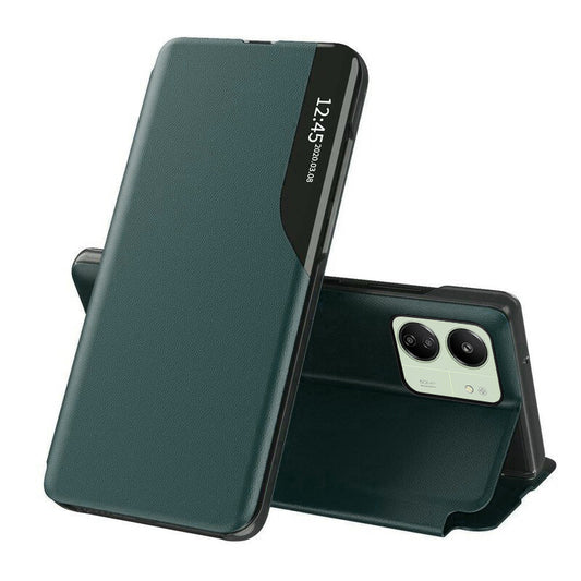 Husa de protectie Techsuit eFold Series compatibila cu Xiaomi Redmi Poco C65, acoperire spate, verde inchis