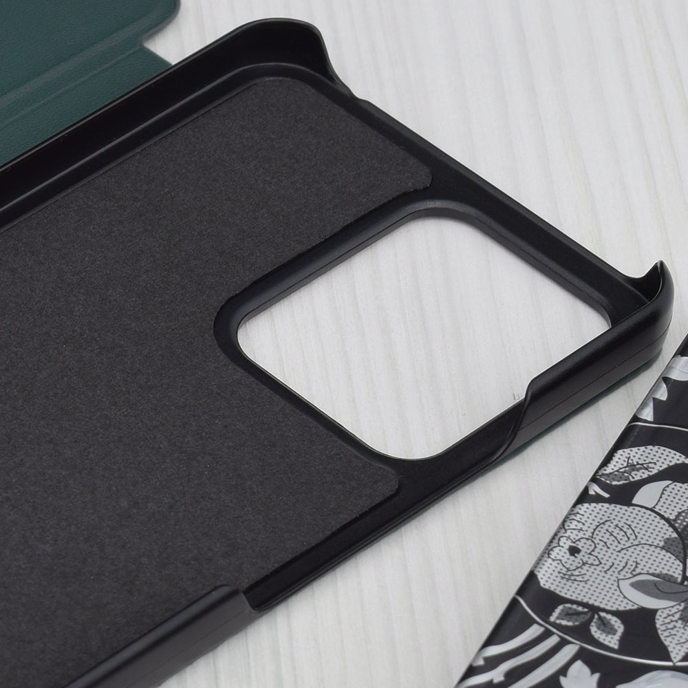 Husa de protectie Techsuit eFold Series compatibila cu Xiaomi Redmi 13C 4G, acoperire spate, verde inchis