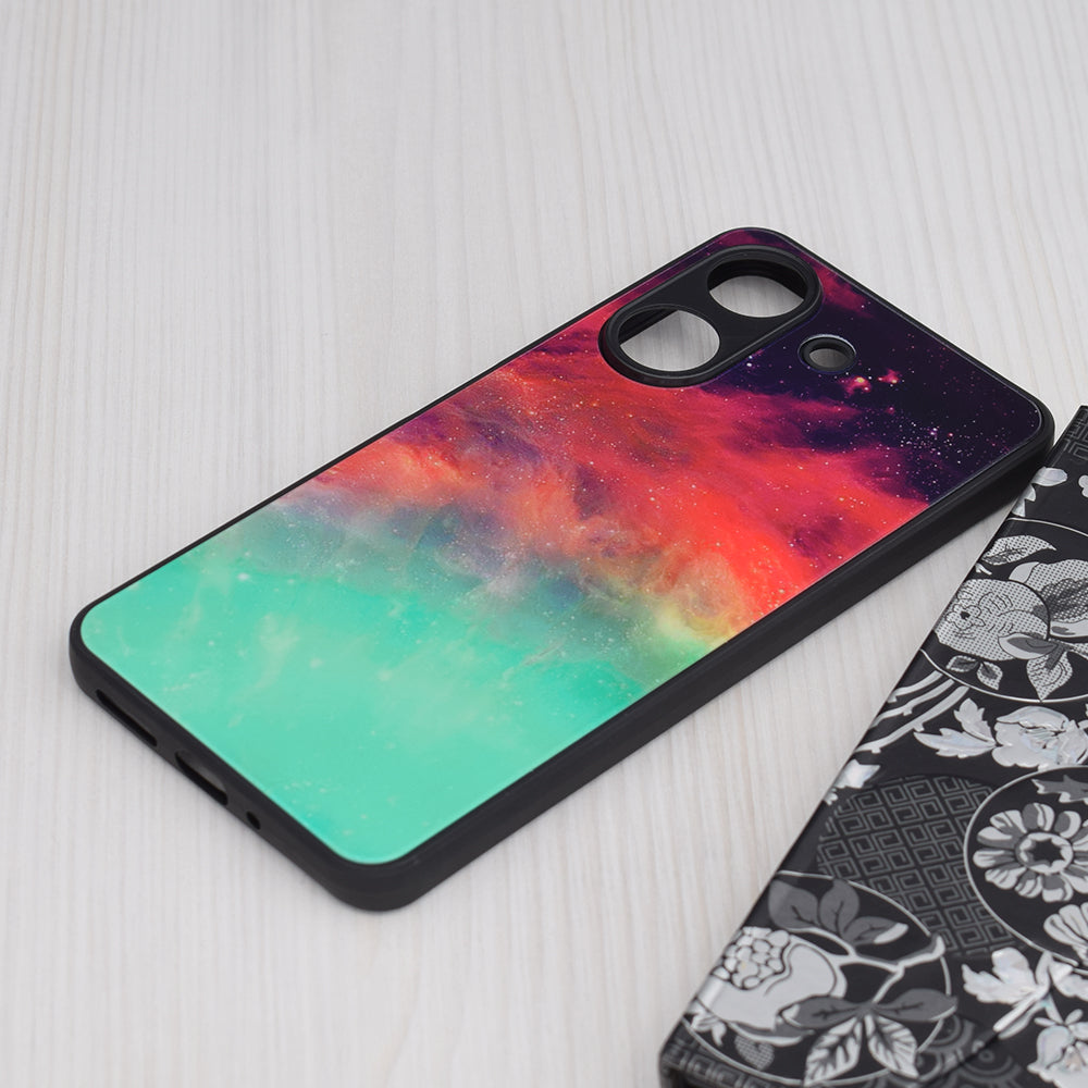 Husa de protectie Techsuit Glaze Series compatibila cu Xiaomi Redmi 13C 4G, acoperire spate, Fiery Ocean