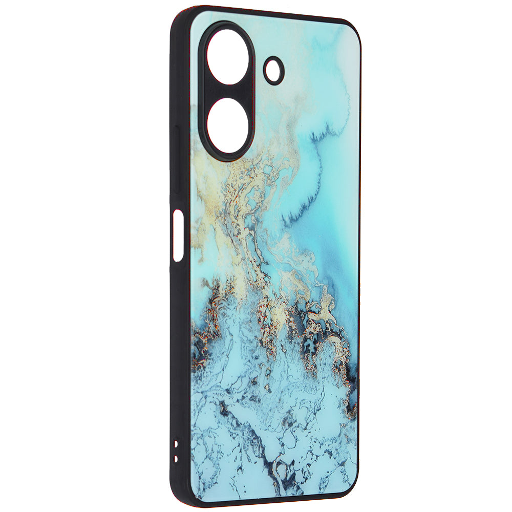Husa de protectie Techsuit Glaze Series compatibila cu Xiaomi Redmi 13C 4G, acoperire spate, Blue Ocean