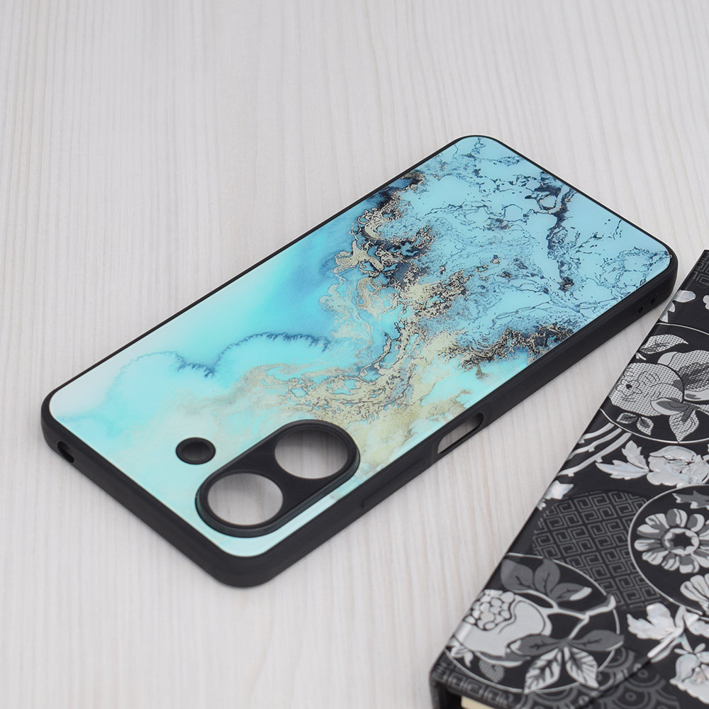 Husa de protectie Techsuit Glaze Series compatibila cu Xiaomi Redmi A3, acoperire spate, Blue Nebula