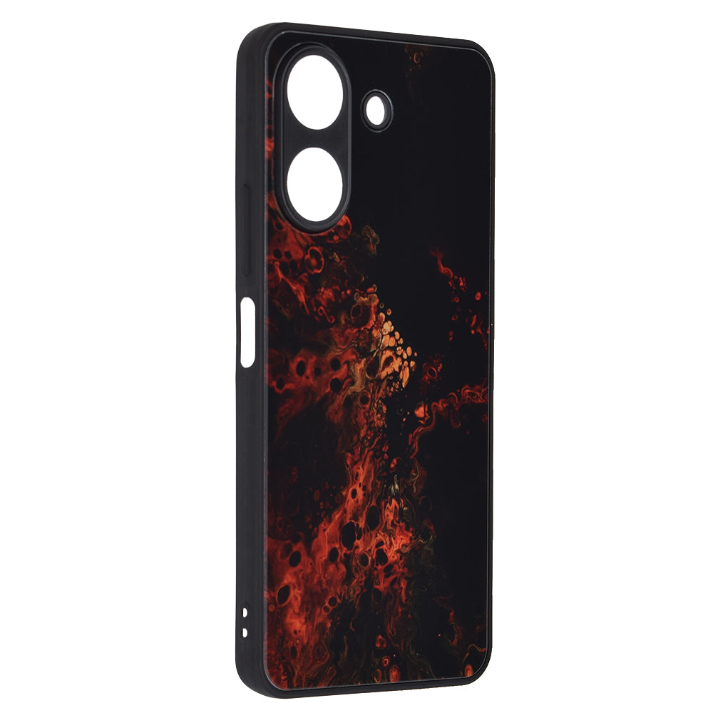 Husa de protectie Techsuit Glaze Series compatibila cu Xiaomi Redmi 13C 4G, acoperire spate, Red Nebula