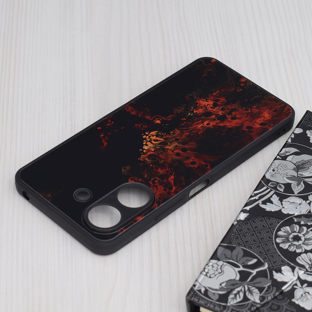 Husa de protectie Techsuit Glaze Series compatibila cu Xiaomi Redmi 13C 4G, acoperire spate, Red Nebula