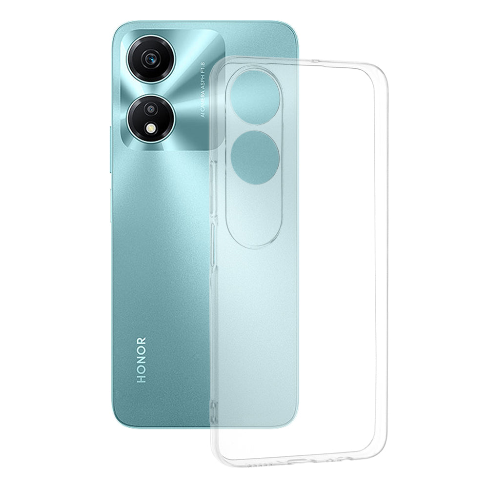 Husa de protectie Techsuit Clear Silicone compatibila cu Honor X5 Plus, acoperire spate, transparent