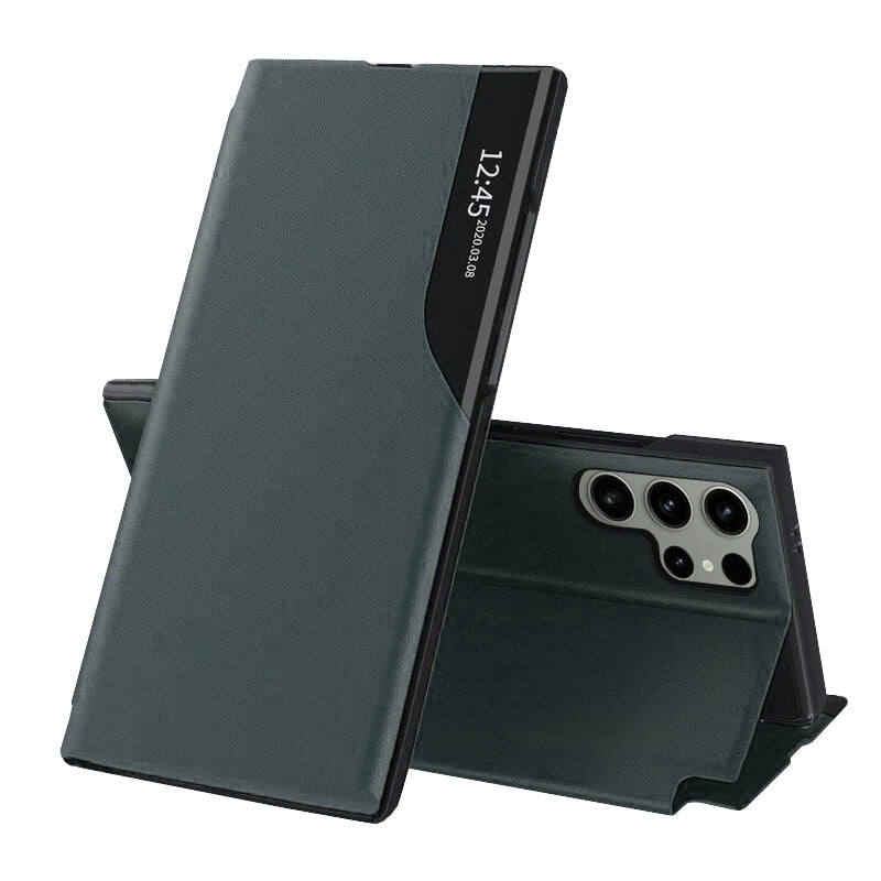 Husa de protectie Techsuit eFold Series compatibila cu Samsung Galaxy S24 Ultra, acoperire spate, verde inchis