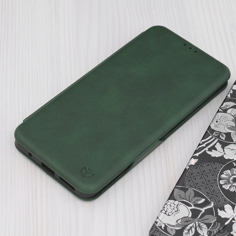Husa de protectie Techsuit Safe Wallet Plus compatibila cu Motorola Moto G04, acoperire spate, verde