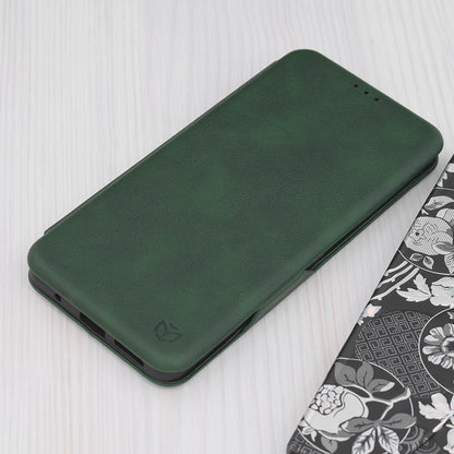 Husa de protectie Techsuit Safe Wallet Plus compatibila cu Motorola Moto G04, acoperire spate, verde