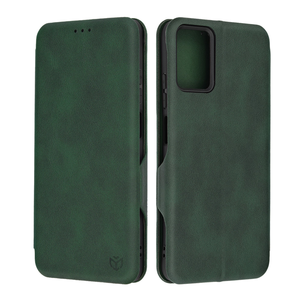 Husa de protectie Techsuit Safe Wallet Plus compatibila cu Motorola Moto G34, acoperire spate, verde