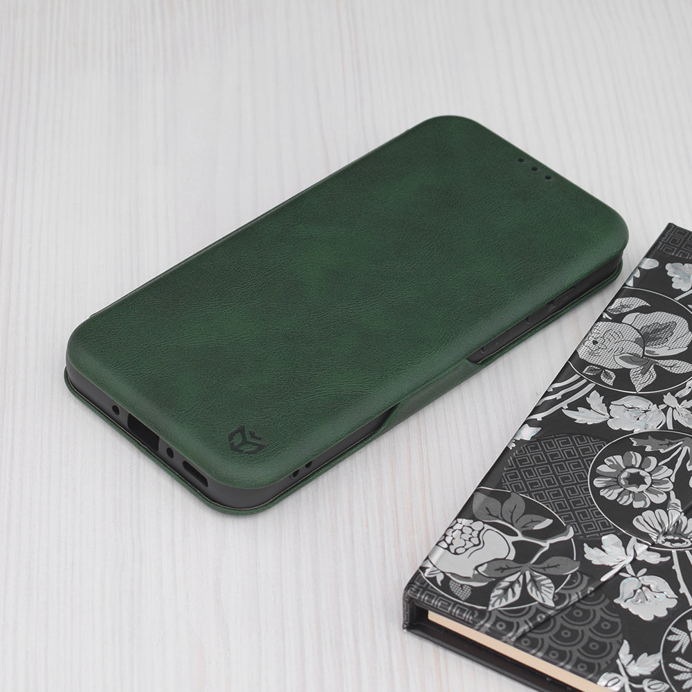 Husa de protectie Techsuit Safe Wallet Plus compatibila cu Samsung Galaxy A55 5G, acoperire spate, verde