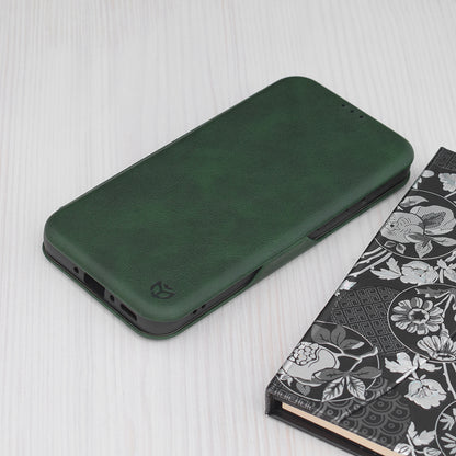 Husa de protectie Techsuit Safe Wallet Plus compatibila cu Samsung Galaxy A55 5G, acoperire spate, verde