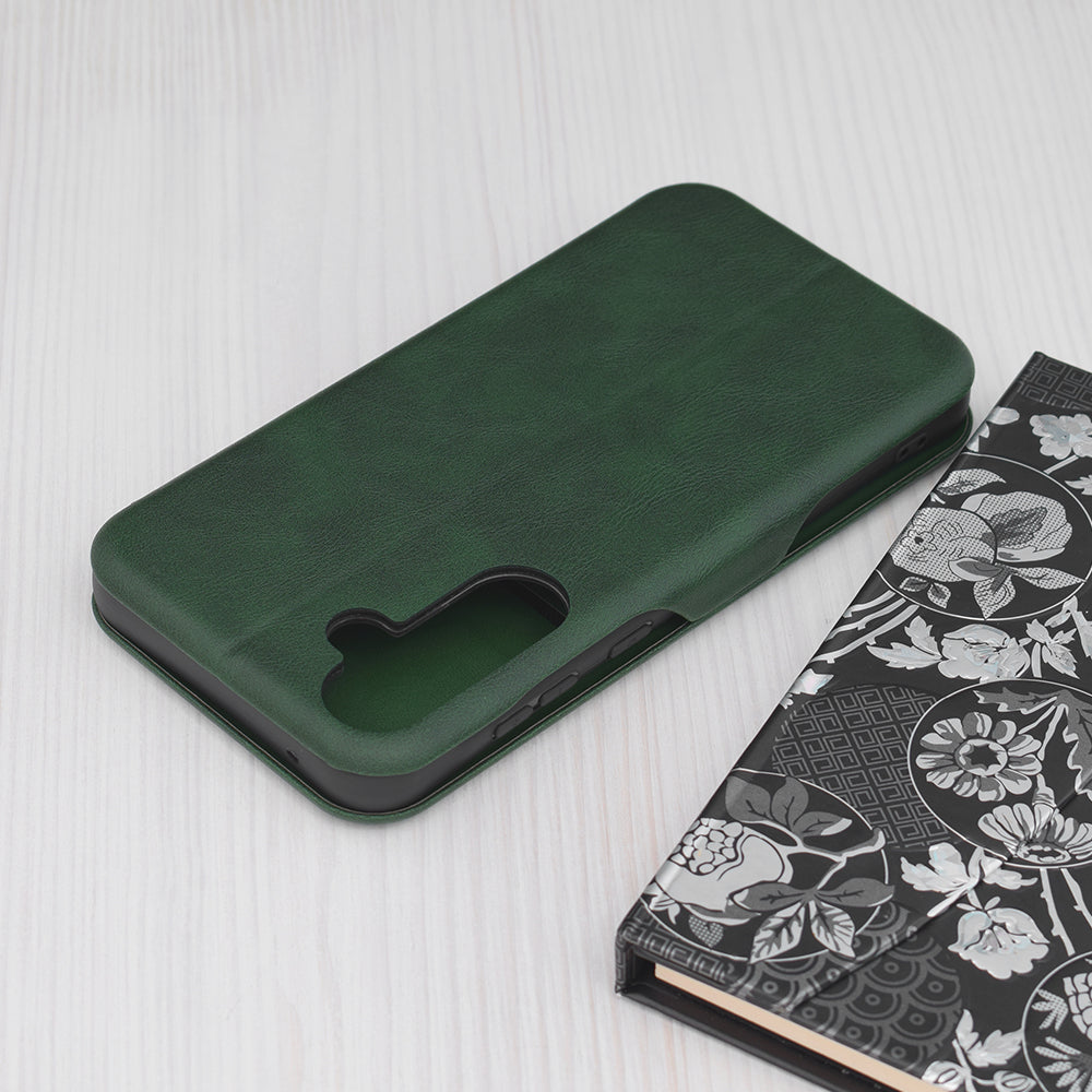 Husa de protectie Techsuit Safe Wallet Plus compatibila cu Samsung Galaxy A55 5G, acoperire spate, verde