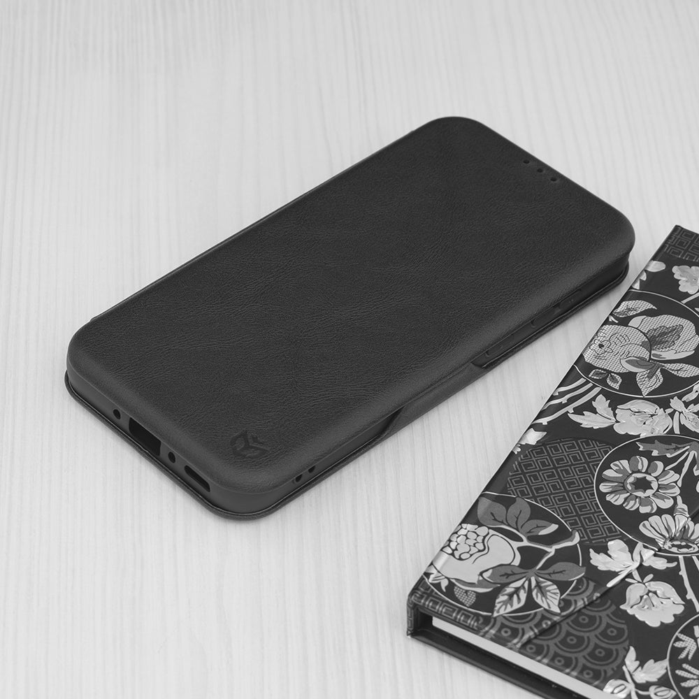 Husa de protectie Techsuit Safe Wallet Plus compatibila cu Samsung Galaxy A55 5G, acoperire spate, negru