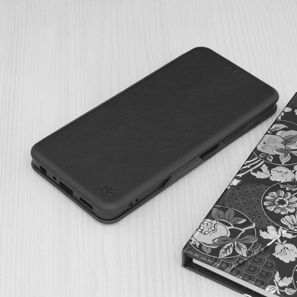 Husa de protectie Techsuit Safe Wallet Plus compatibila cu Oppo A78 5G, acoperire spate, negru