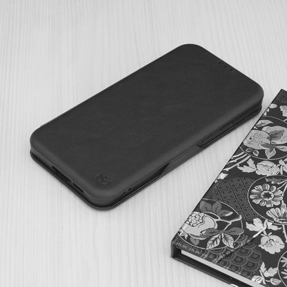 Husa de protectie Techsuit Safe Wallet Plus compatibila cu Samsung Galaxy A25 5G, acoperire spate, negru