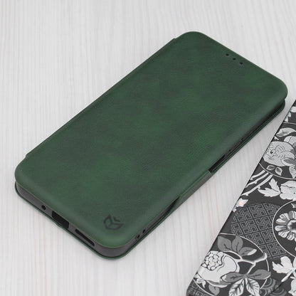 Husa de protectie Techsuit Safe Wallet Plus compatibila cu Xiaomi Redmi A3, acoperire spate, verde