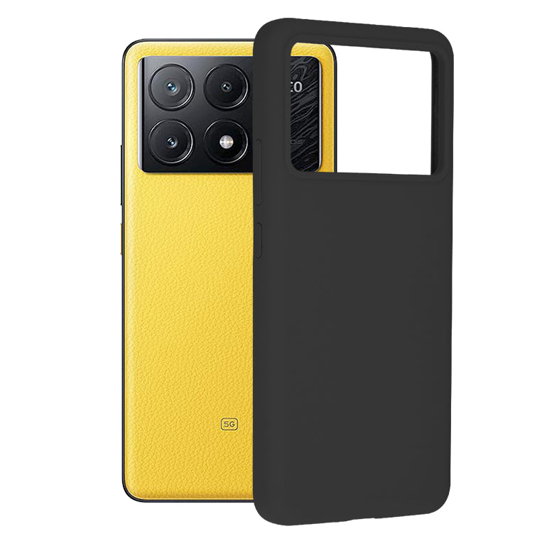 Husa de protectie Techsuit Soft Edge Silicone compatibila cu Xiaomi Poco X6 Pro, acoperire spate, negru