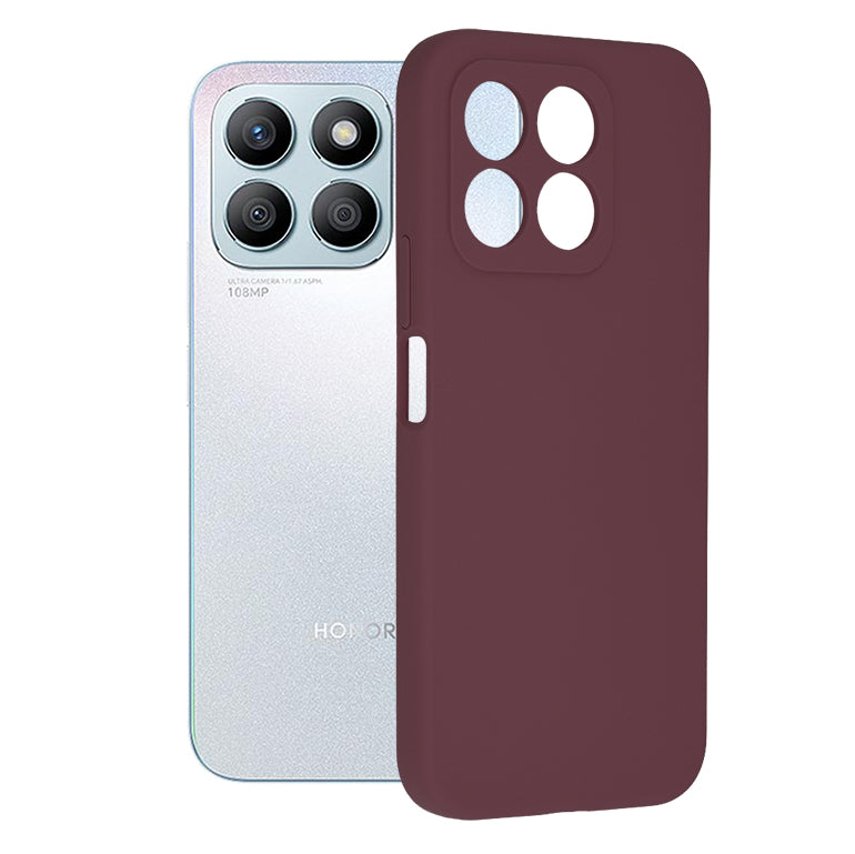 Husa de protectie Techsuit Soft Edge Silicone compatibila cu Honor X8b, acoperire spate, visiniu
