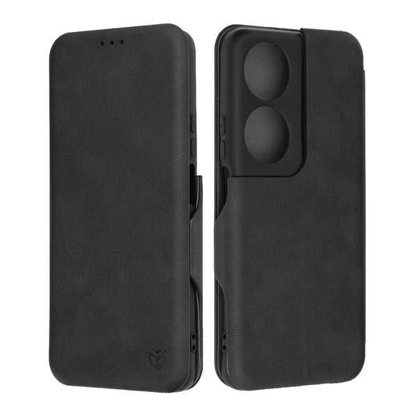 Husa de protectie Techsuit Safe Wallet Plus compatibila cu Honor 90 SMART, acoperire spate, negru