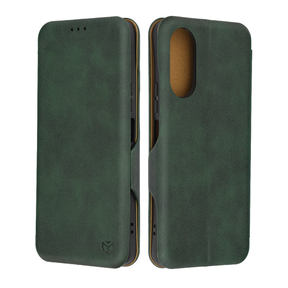 Husa de protectie Techsuit Safe Wallet Plus compatibila cu Honor X5 Plus, acoperire spate, verde