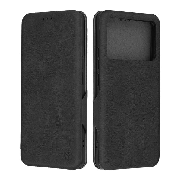 Husa de protectie Techsuit Safe Wallet Plus compatibila cu Xiaomi Poco X6 Pro, acoperire spate, negru