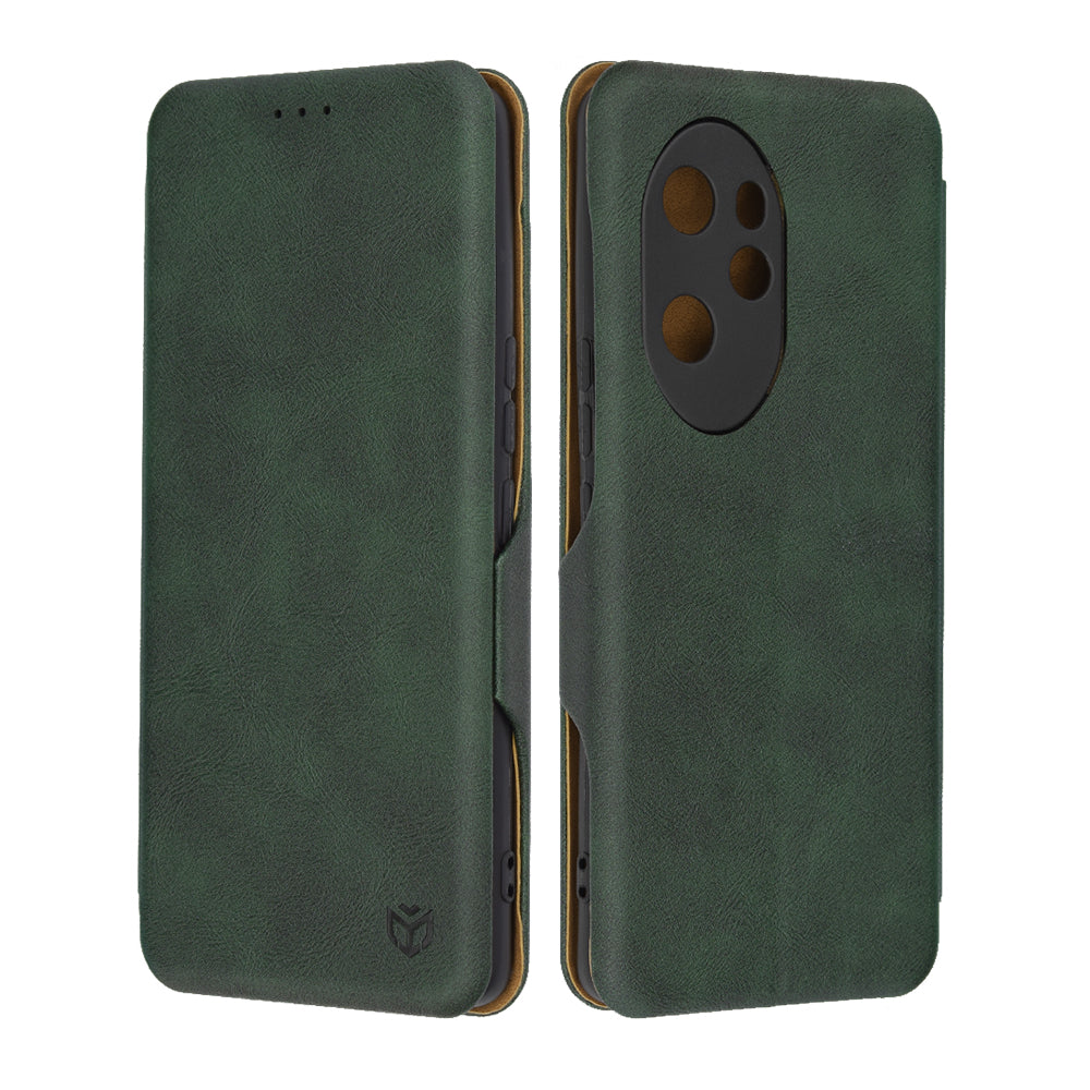 Husa de protectie Techsuit Safe Wallet Plus compatibila cu Honor 100 Pro, acoperire spate, verde
