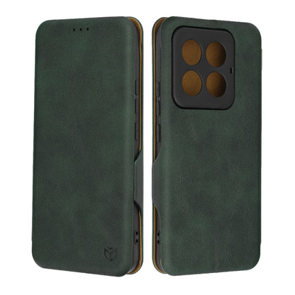 Husa de protectie Techsuit Safe Wallet Plus compatibila cu Xiaomi 14 Pro, acoperire spate, verde