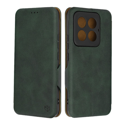 Husa de protectie Techsuit Safe Wallet Plus compatibila cu Xiaomi 14 Pro, acoperire spate, verde