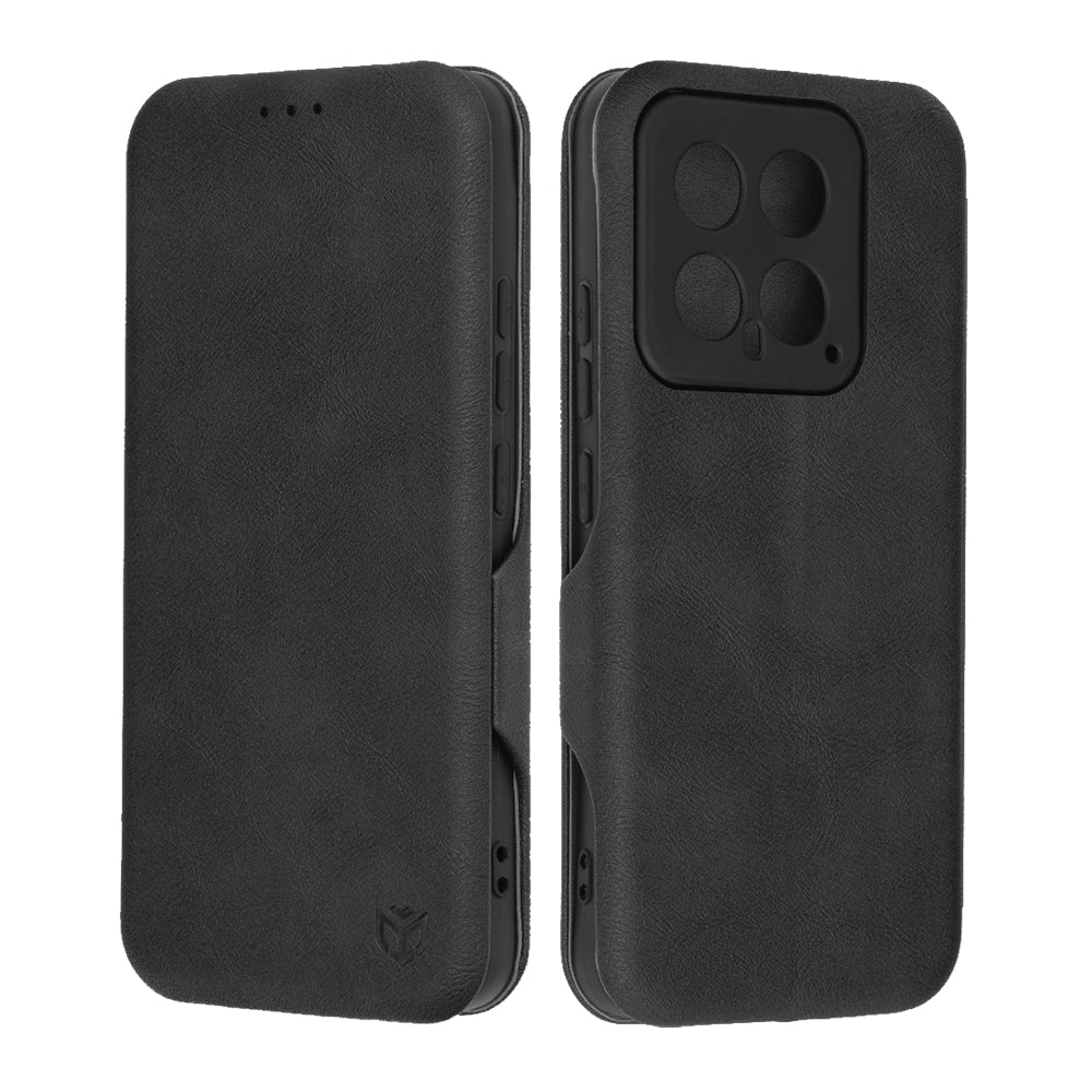 Husa de protectie Techsuit Safe Wallet Plus compatibila cu Xiaomi 14, acoperire spate, negru