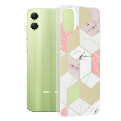 Husa de protectie Techsuit Marble Series compatibila cu Samsung Galaxy A05, acoperire spate, Purple Hex