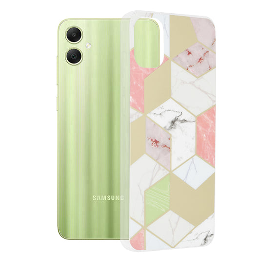 Husa de protectie Techsuit Marble Series compatibila cu Samsung Galaxy A05, acoperire spate, Purple Hex