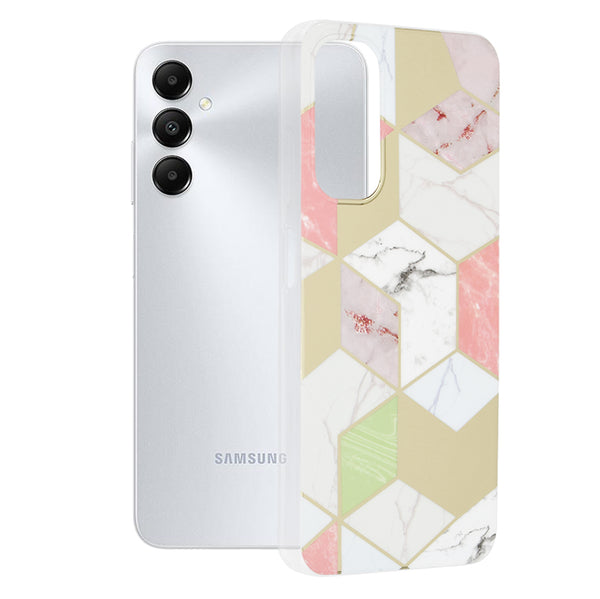 Husa de protectie Techsuit Marble Series compatibila cu Samsung Galaxy A05s, acoperire spate, Purple Hex